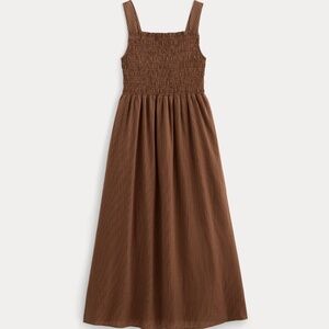 Everlane Smock Dress in Carob Brown/Black